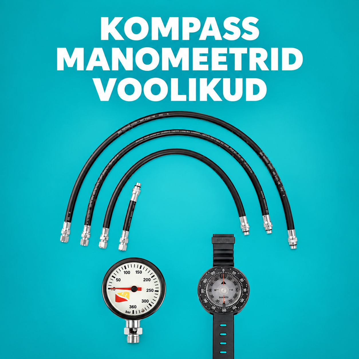 Vaata kompasse, manomeetreid ja voolikuid